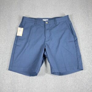 Peter Millar Shorts Men 32 Navy Blue Crown Comfort Classic Fit Chino Stretch New